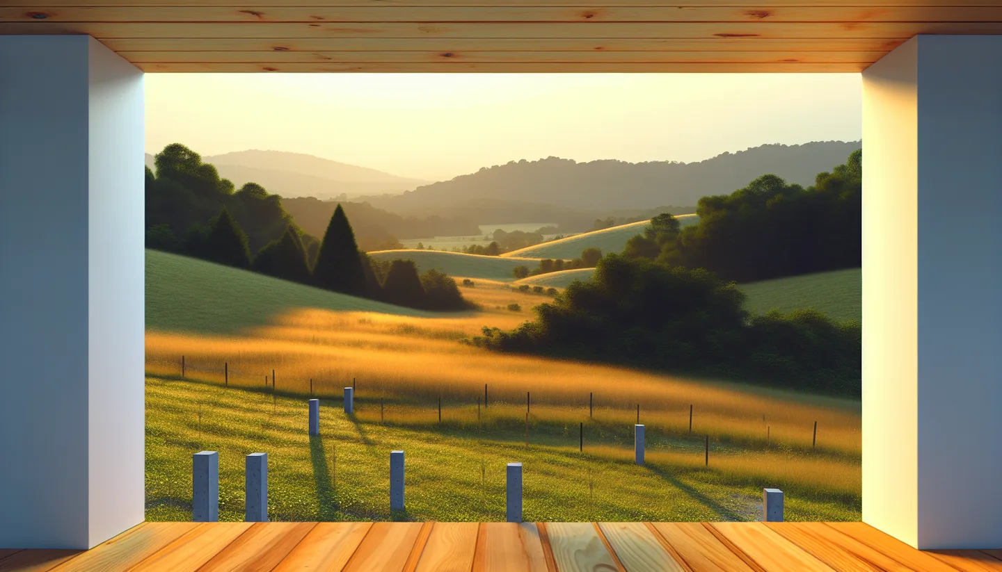 Porch view overlooking a vacant lot for sale