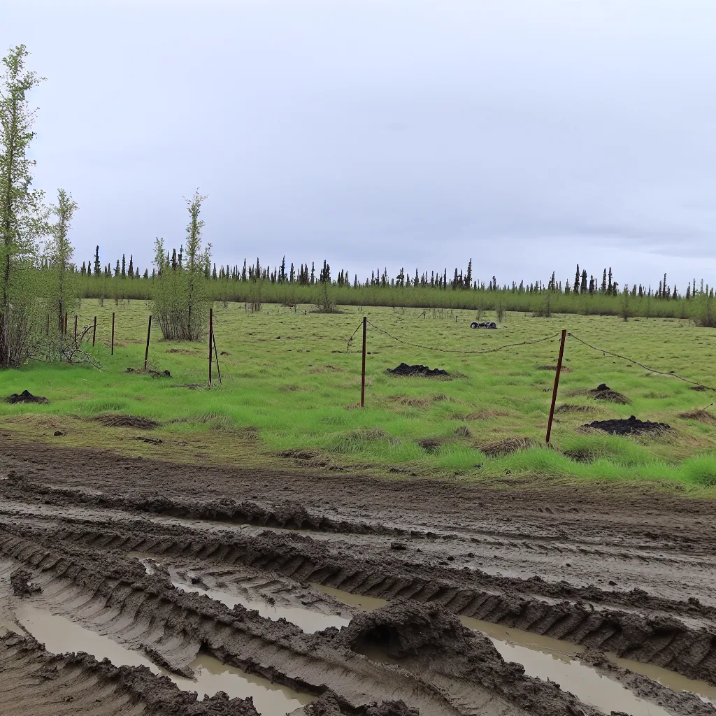 Rural acreage with open grassland in Alaska