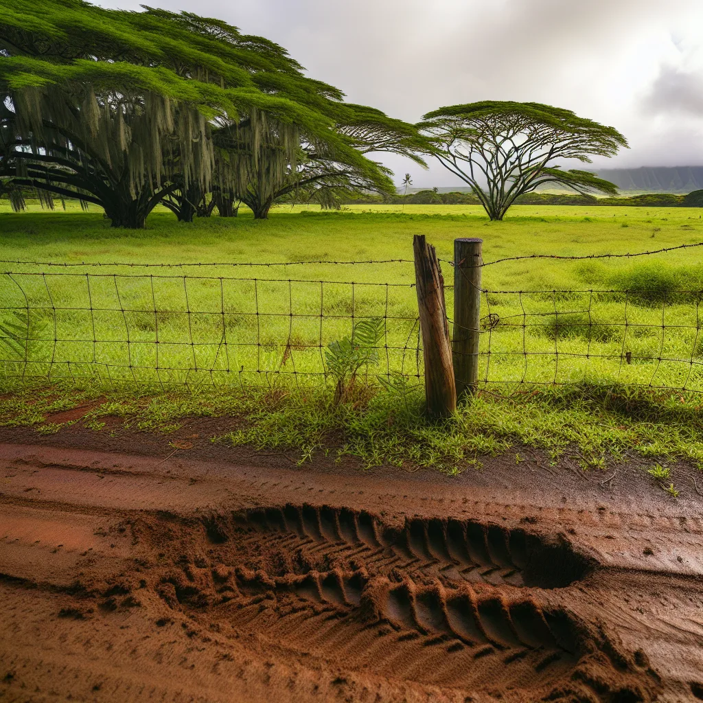 Rural acreage with open grassland in Hawaii