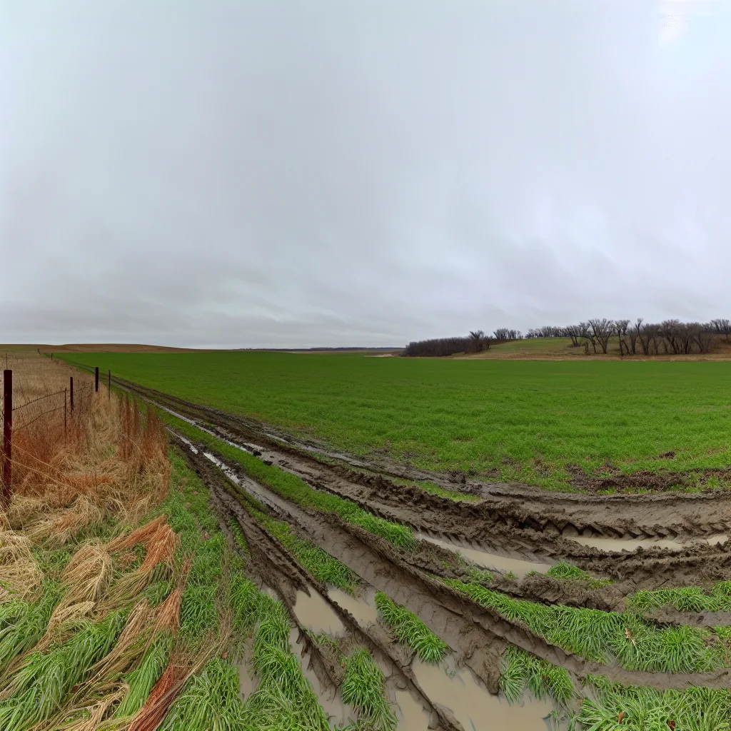 Rural acreage with open grassland in Iowa