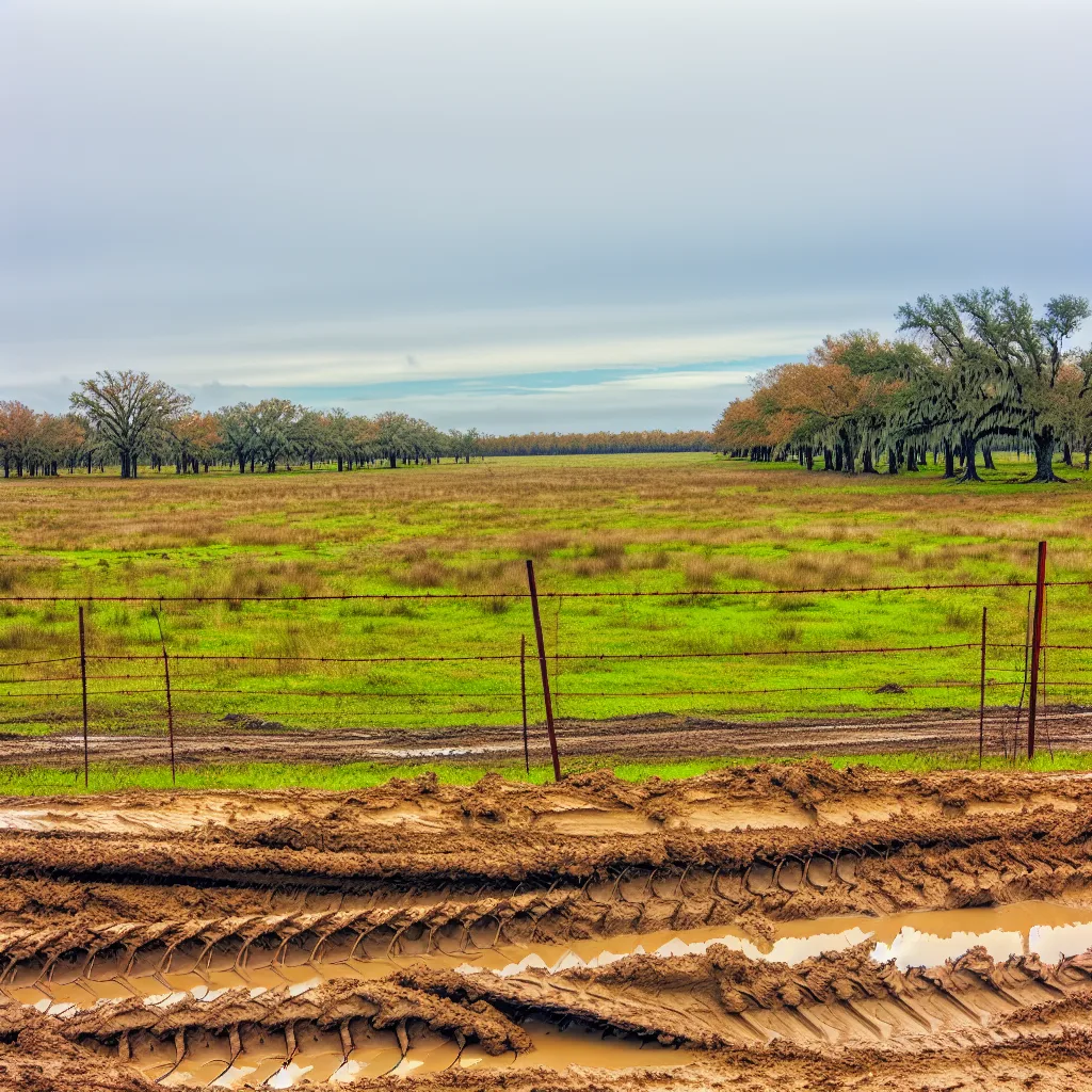 Rural acreage with open grassland in Louisiana