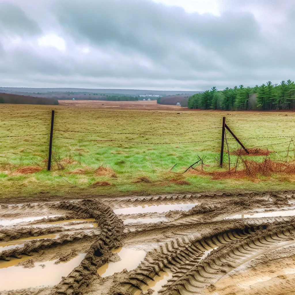 Rural acreage with open grassland in Massachusetts