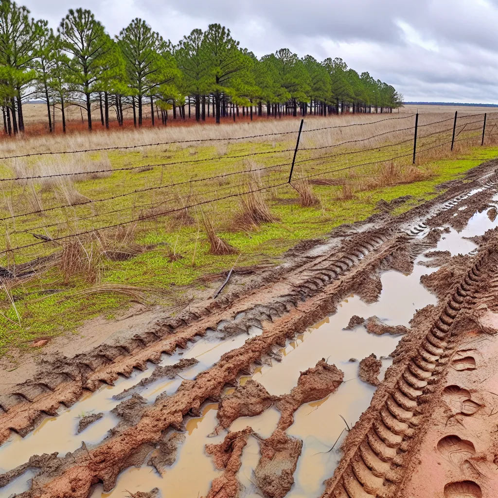Rural acreage with open grassland in North Carolina
