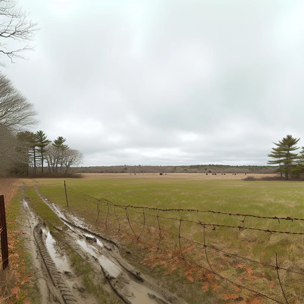 Rural acreage with open grassland in Rhode Island