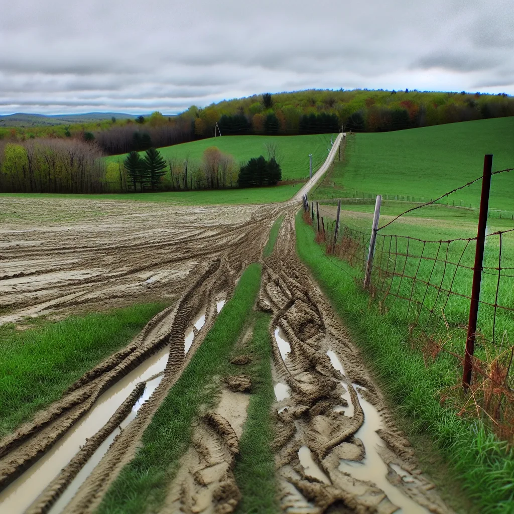 Rural acreage with open grassland in Vermont