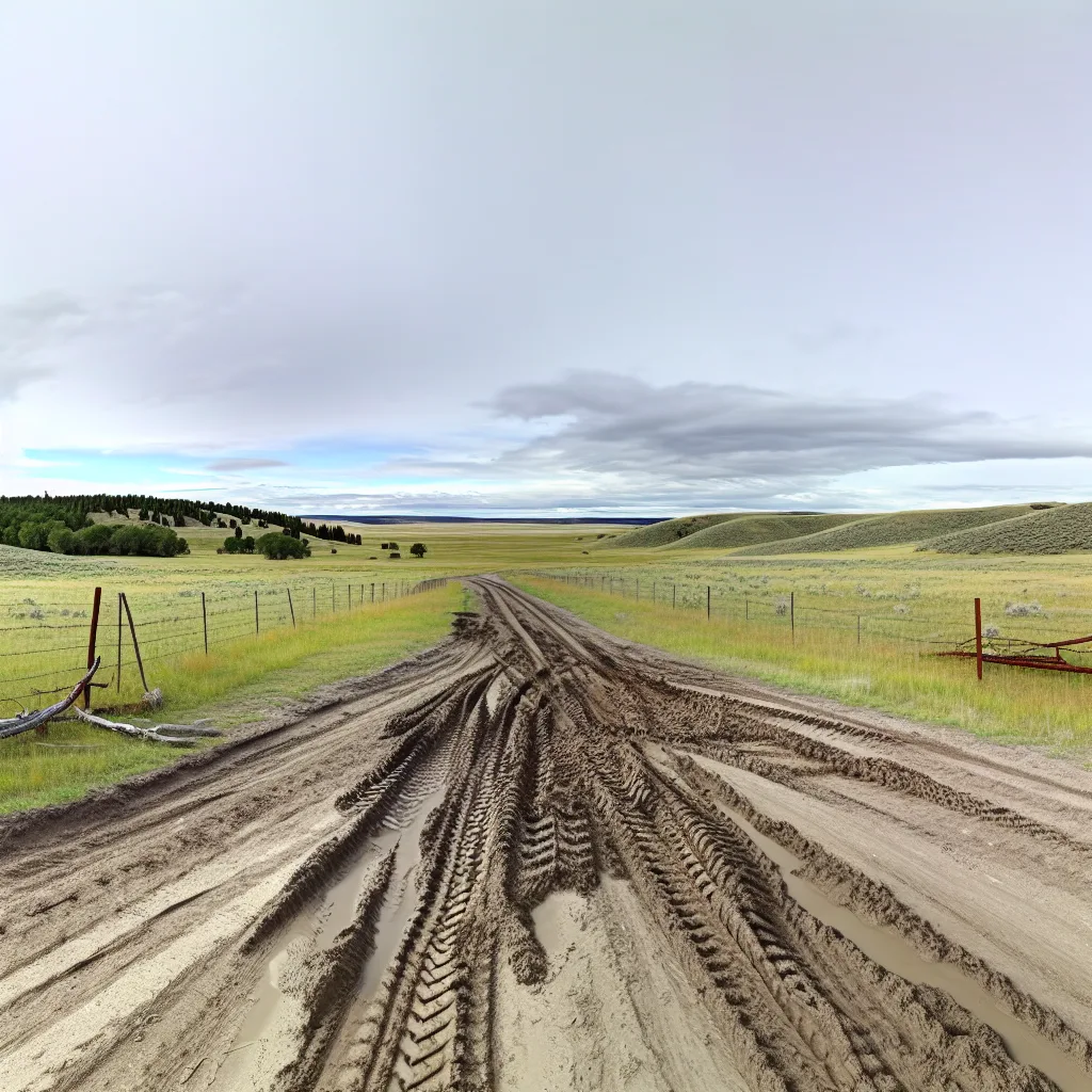 Rural acreage with open grassland in Wyoming